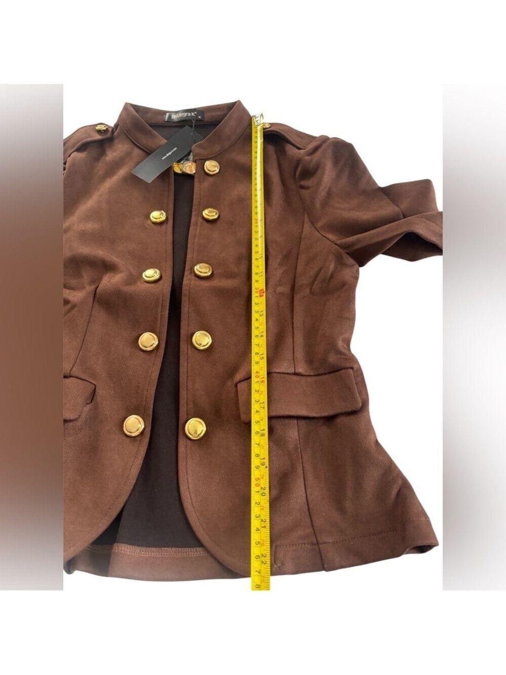 Allegra K Brown Open Front Jacket - Picture 7 of 12